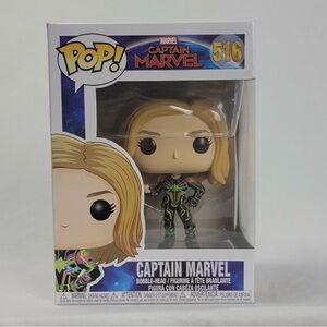 Funko Captain Marvel Figure with Black and Green Suit